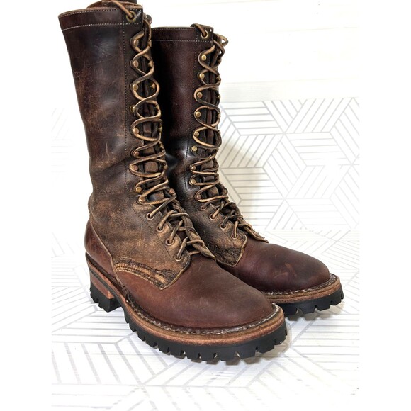 White's Men's size 8 B Hunter Vibram Handmade Spokane Washington Leather Boots - Picture 1 of 16